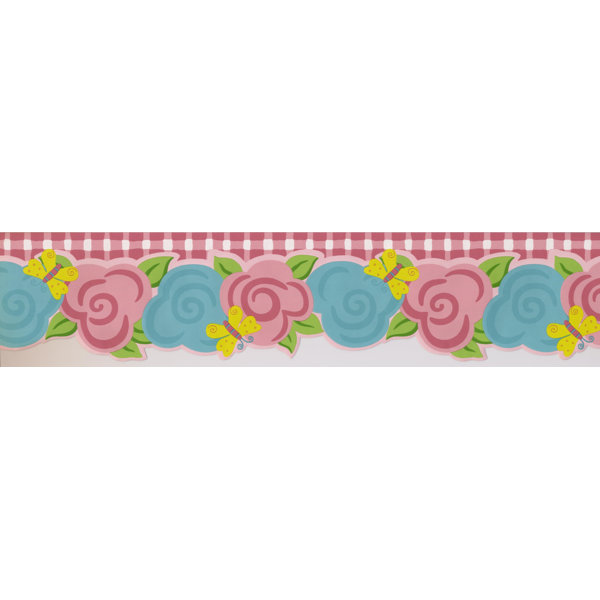 Zoomie Kids Annsville Flowers Butterfly Wall Border Wayfair
